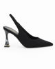 Immagine di MISS GLOBO - Décolleté slingback nera in lycra, tacco 9CM