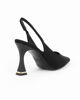 Immagine di MISS GLOBO - Décolleté slingback nera in lycra, tacco 9CM