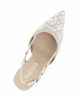 Immagine di MISS GLOBO - Décolleté slingback beige con ricami floreali e perle, tacco 9CM