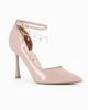 Immagine di MISS GLOBO - Décolleté nude in vernice con cavigliera gioiello e scollo laterale, tacco 9,5CM