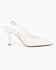Immagine di MISS GLOBO - Décolleté slingback bianca, tacco 8,5CM
