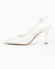 Immagine di MISS GLOBO - Décolleté slingback bianca, tacco 8,5CM