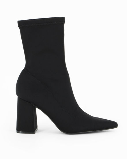 Immagine di MISS GLOBO - Tronchetto nero in lycra a punta, tacco 8,5CM