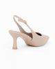 Immagine di LADY GLOBO - Décolleté slingback beige con sottopiede in VERA PELLE e calzata comoda, tacco 6,5CM