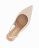 Immagine di LADY GLOBO - Décolleté slingback beige con sottopiede in VERA PELLE e calzata comoda, tacco 6,5CM