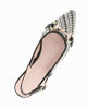 Immagine di MY JEWELS - Ballerina slingback nera intrecciata a punta con morsetto in strass