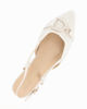 Immagine di MY JEWELS - Ballerina slingback beige scamosciata a punta con morsetto e strass