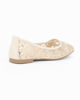Immagine di MY JEWELS - Ballerina beige a rete con fiori e paillettes