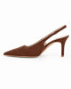 Immagine di MISS GLOBO - Décolleté slingback testa moro scamosciata, tacco 7,5CM - MADE IN ITALY