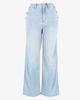 Immagine di TATOO - JEANS DONNA WIDE LEG CON FINTI BOTTONI LATERALI