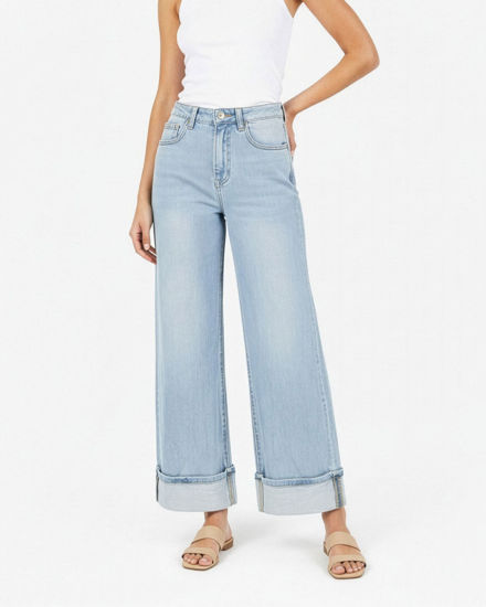 Immagine di TATOO - JEANS CHIARO DA DONNA CON RISVOLTO