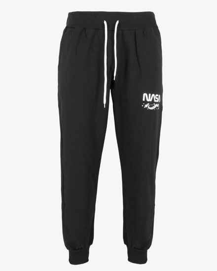 Immagine di NASA - PANTALONE TUTA NERO DA UOMO CON POLSINO