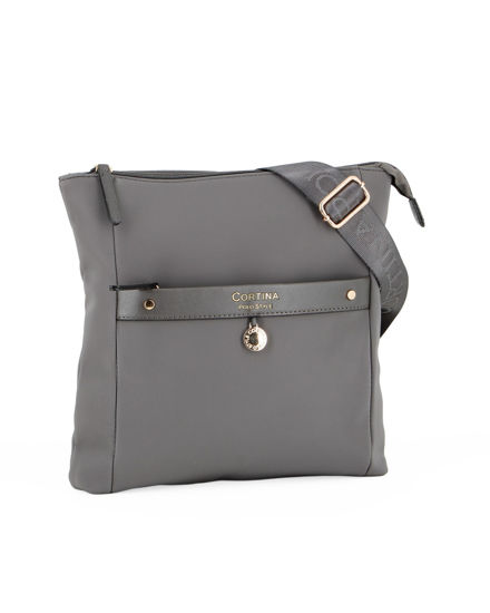 Immagine di CORTINA POLO STYLE - Borsa antracite con tracolla regolabile e tasca frontale