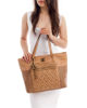 Immagine di REFRESH - Borsa shopping camel con borchie, tracolla removibile
