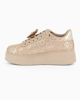 Immagine di MISS GLOBO - Sneakers beige in pizzo con applicazione fiore