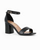 Immagine di MISS GLOBO - Sandalo nero con sottopiede in VERA PELLE e cinturino alla caviglia, tacco 7CM