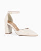 Immagine di MISS GLOBO - Décolleté avorio con sottopiede in VERA PELLE e cinturino alla caviglia, tacco 7,5CM