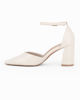 Immagine di MISS GLOBO - Décolleté avorio con sottopiede in VERA PELLE e cinturino alla caviglia, tacco 7,5CM