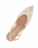 Immagine di LADY GLOBO - Décolleté slingback beige intrecciata con sottopiede in VERA PELLE, calzata comoda, tacco 6,5CM