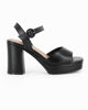Immagine di MISS GLOBO - Sandalo nero con sottopiede in VERA PELLE e cinturino alla caviglia, tacco 9CM
