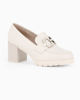 Immagine di MISS GLOBO - Mocassino panna con sottopiede in memory soft e morsetto, tacco 7CM