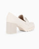Immagine di MISS GLOBO - Mocassino panna con sottopiede in memory soft e morsetto, tacco 7CM