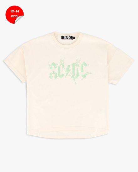 Immagine di ACDC - TSHIRT MANICA CORTA BEIGE IN COTONE PER REGAZZE