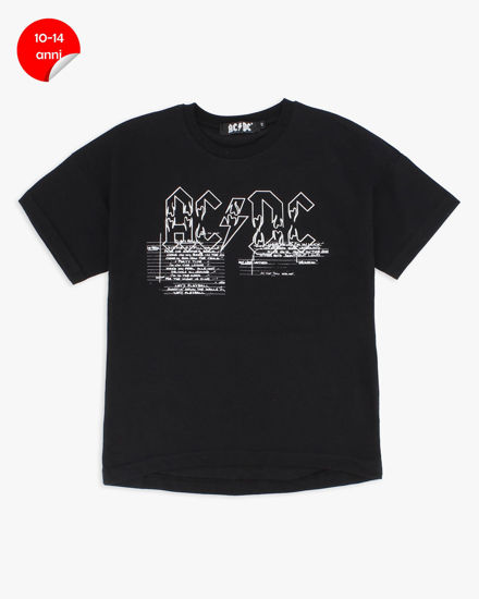 Immagine di ACDC - TSHIRT MANICA CORTA NERA IN COTONE PER RAGAZZE