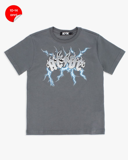Immagine di ACDC - TSHIRT MANICA CORTA GRIGIA IN COTONE PER RAGAZZI