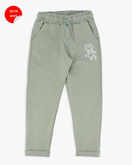 Immagine di KEITH HARING - PANTALONE TUTA VERDE CON RISVOLTINO DA RAGAZZA