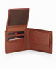 Immagine di RIFLE - Portafoglio cognac da uomo in VERA PELLE con ribaltina interna
