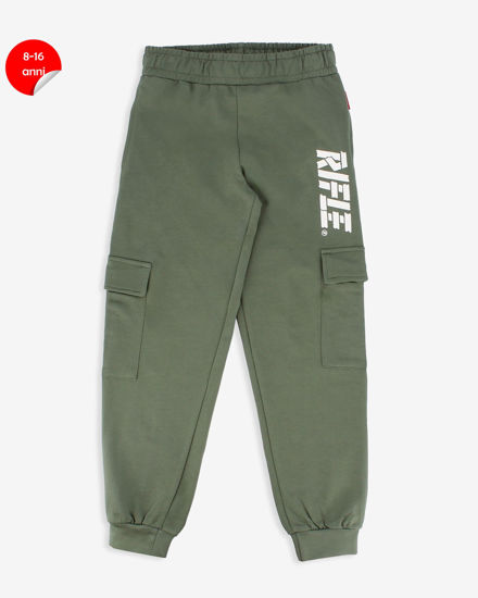 Immagine di RIFLE - PANTALONE TUTA VERDE CON TASCONI 8-16 ANNI