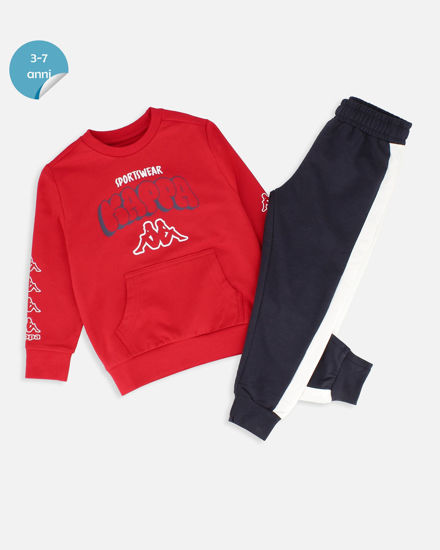 Immagine di KAPPA - COMPLETO TUTA BAMBINO CON FELPA ROSSA