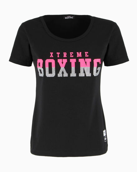 Immagine di XTREME BOXING - TSHIRT NERA DA DONNA CON LOGO GLITTER