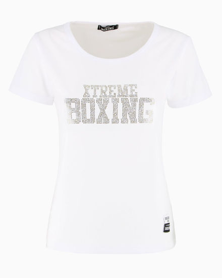 Immagine di XTREME BOXING - TSHIRT BIANCA DA DONNA CON LOGO STRASS