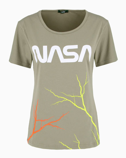 Immagine di NASA - TSHIRT VERDE DA DONNA LOGO NASA