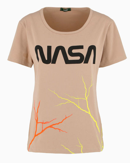 Immagine di NASA - TSHIRT BEIGE DA DONNA LOGO NASA
