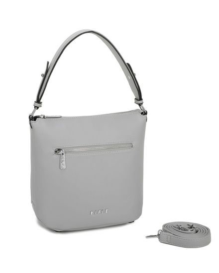 Immagine di RIFLE - Borsa un manico perla con tasca frontale, tracolla removibile