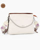 Immagine di DIVAS - Borsa sacca beige in VERA PELLE con tracolla nastro - MADE IN ITALY