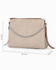 Immagine di DIVAS - Borsa sacca taupe in VERA PELLE con tracolla nastro - MADE IN ITALY