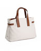 Immagine di DIVAS - Borsa due manici beige in VERA PELLE con tracolla nastro - MADE IN ITALY
