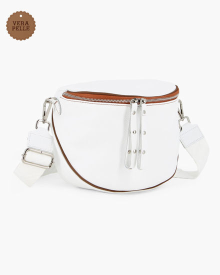 Immagine di NARDINI - Marsupio bianco da donna in VERA PELLE - MADE IN ITALY