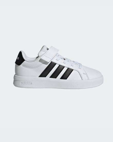 Immagine di ADIDAS - SCARPA BIANCA GRAND COURT 3.0 STRISCE NERE DA BAMBINI 28-35 - HP3531