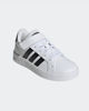 Immagine di ADIDAS - SCARPA BIANCA GRAND COURT 3.0 STRISCE NERE DA BAMBINI 28-35 - HP3531