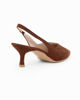 Immagine di MISS GLOBO - Décolleté slingback testa moro scamosciata, tacco 6CM - MADE IN ITALY