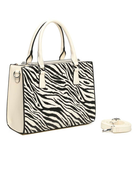 Immagine di RIFLE - Borsa due manici animalier con tre scomparti principali, tracolla removibile