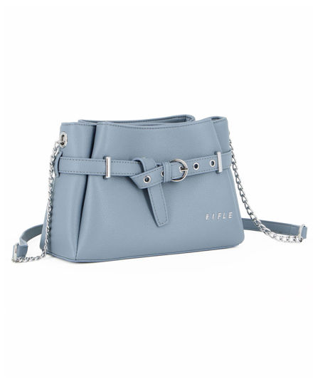 Immagine di RIFLE - Tracolla avio con tre scomparti principali e dettaglio cinta con fibbia