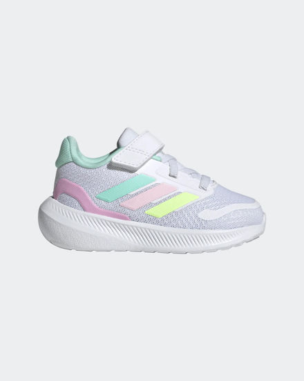 Immagine di ADIDAS - SCARPA BIANCA STRISCE MULTICOLOR  RUNALCON 5 DA BAMBINI - JP5158