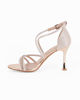 Immagine di MISS GLOBO - Sandalo champagne con cinturini incrociati e strass, tacco 8,5CM