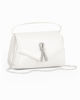 Immagine di ANNES NICOLE - Pochette bianca con cinturino in strass sulla patta e tracolla a catenina